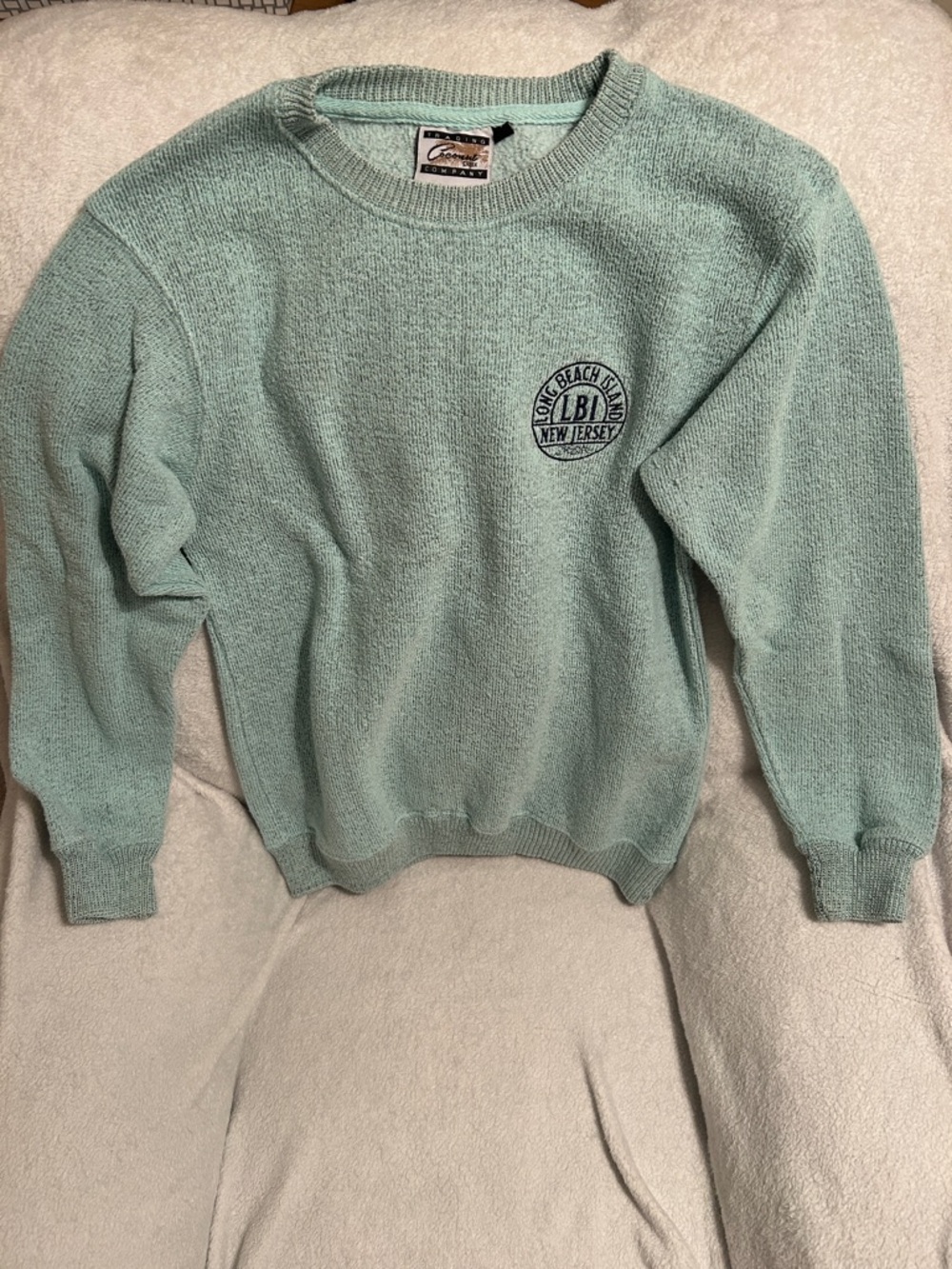 LBI New Jersey Seafoam Green Crewneck Sweater